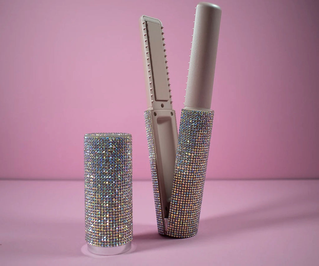 Lisseur,Boucleur Portable Diamant Coloré